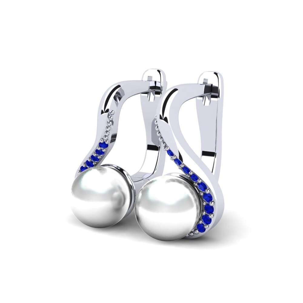 18ct White Gold Sapphire Women's Earring Coleen