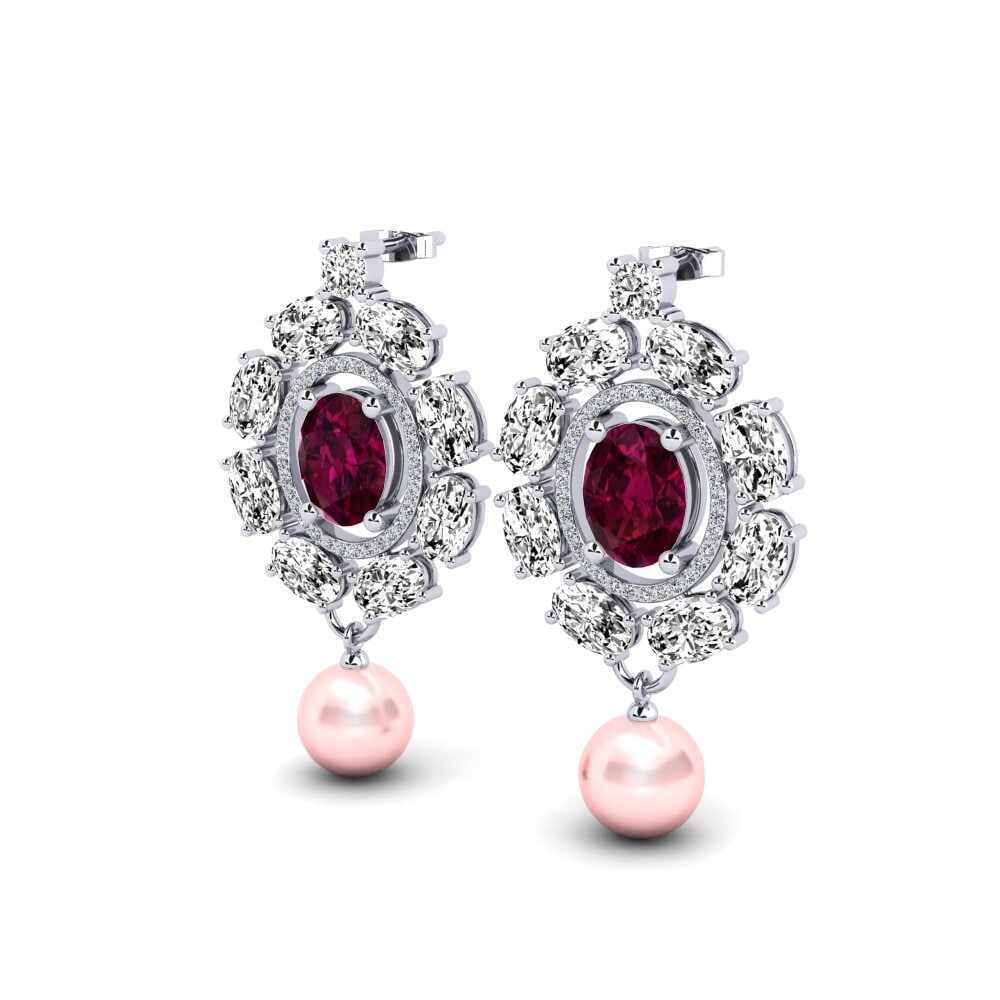 Granate Rhodolite Pendiente de mujer Dawika