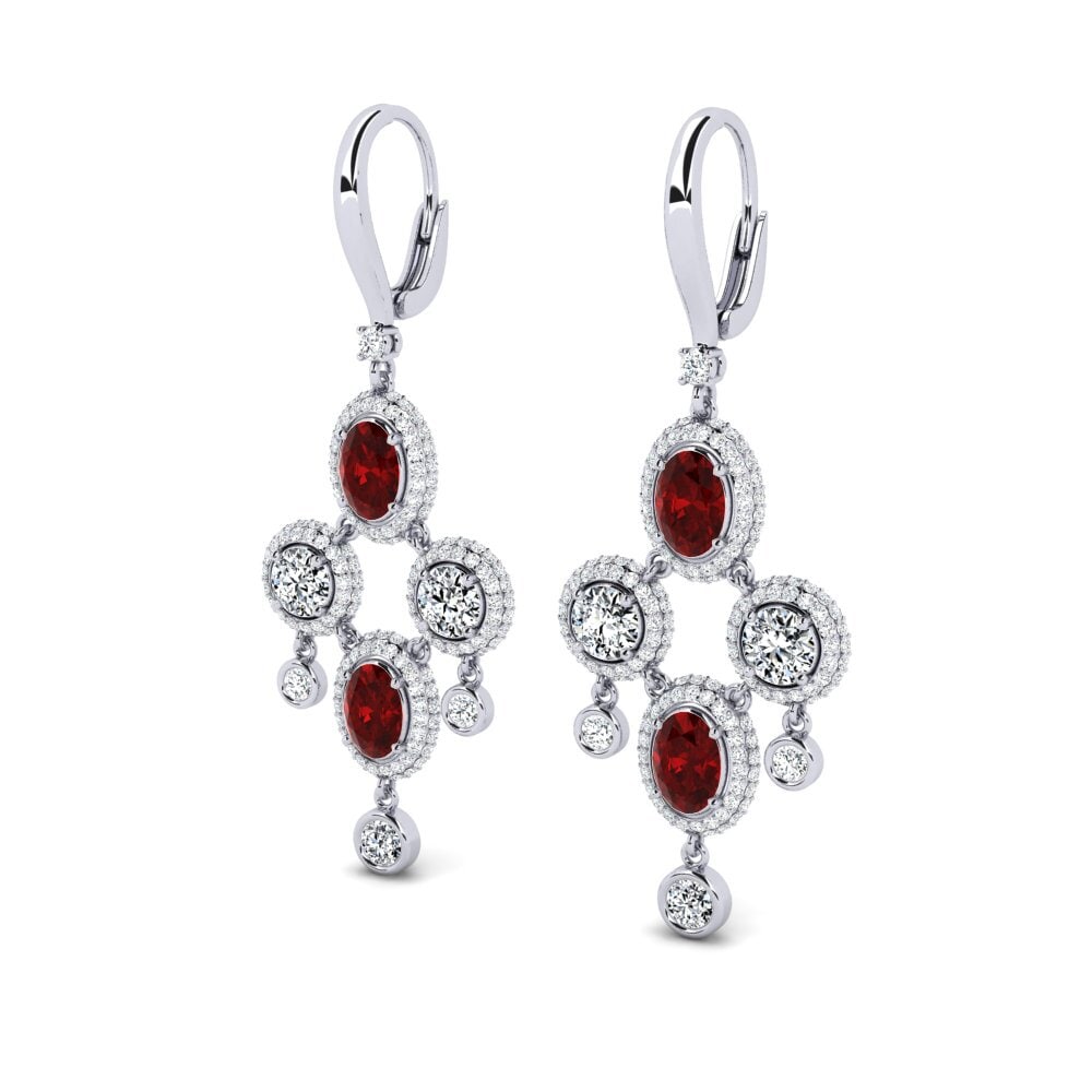 Ruby (Lab Created) Women's Earring Errolin