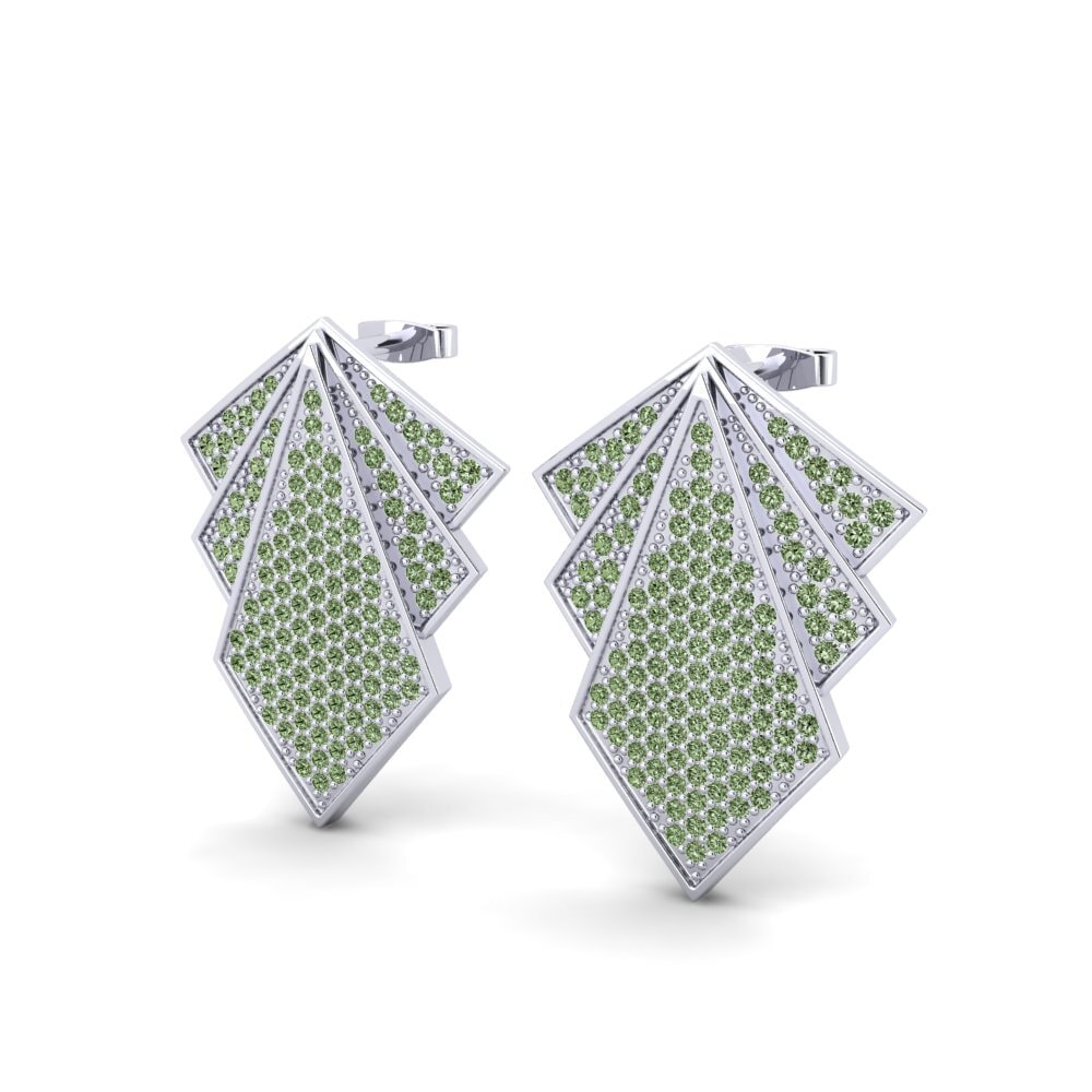 Diamante Verde Brincos Feminino Feminin
