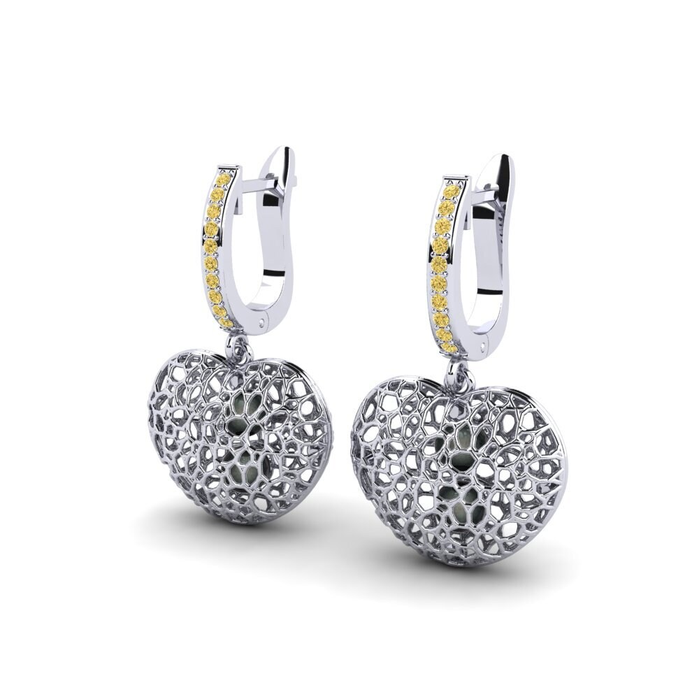 Diamante Amarillo Pendiente de mujer Forambia