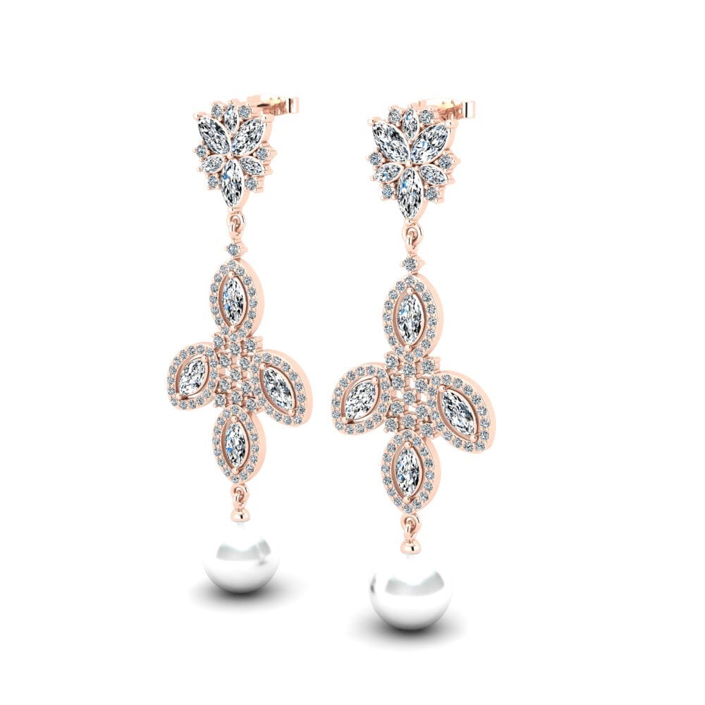 14ct Rose Gold Women's Earring Gaelicci