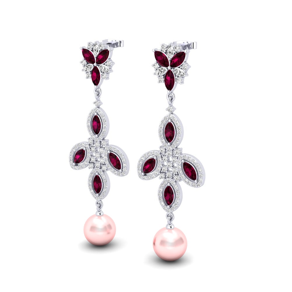 Granate Rhodolite Pendiente de mujer Gaelicci
