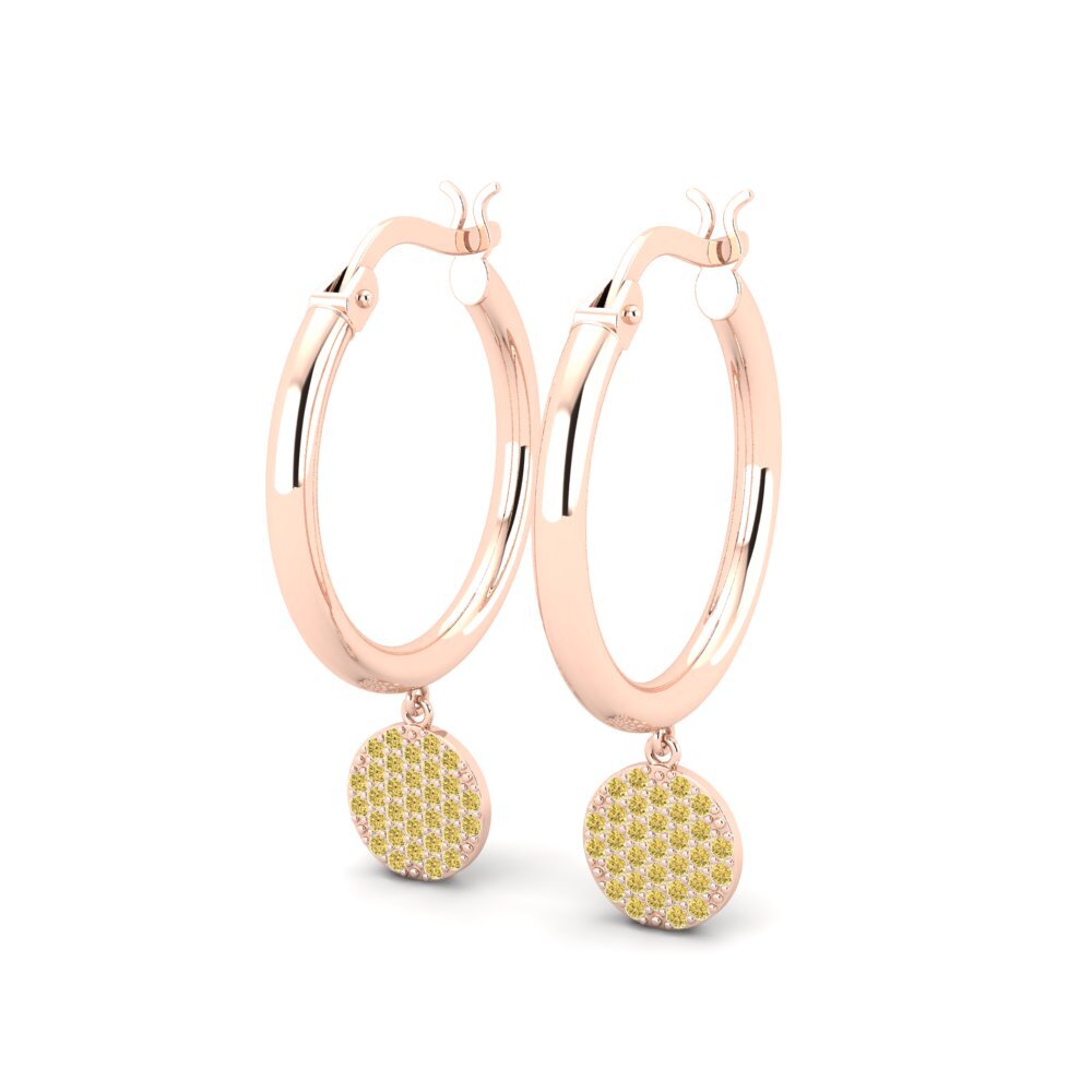Diamante Amarillo Pendiente de mujer Gasca