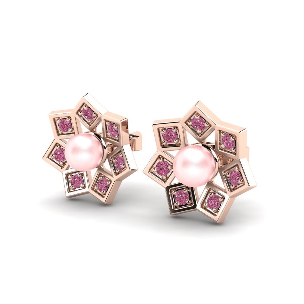 Granate Rhodolite Pendiente de mujer Habibah