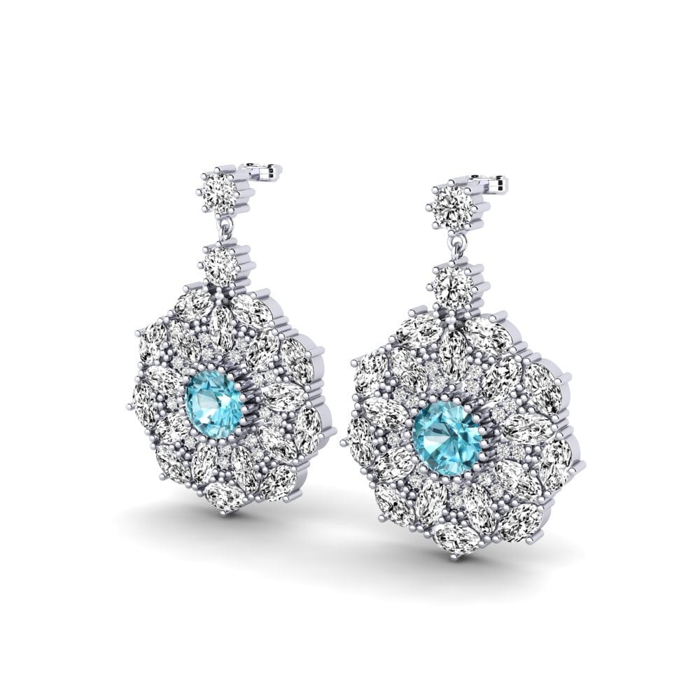 Circón Azul Pendiente de mujer Jeneline