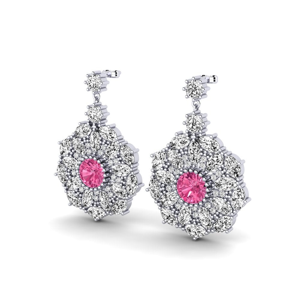 Turmalina rosa Pendiente de mujer Jeneline