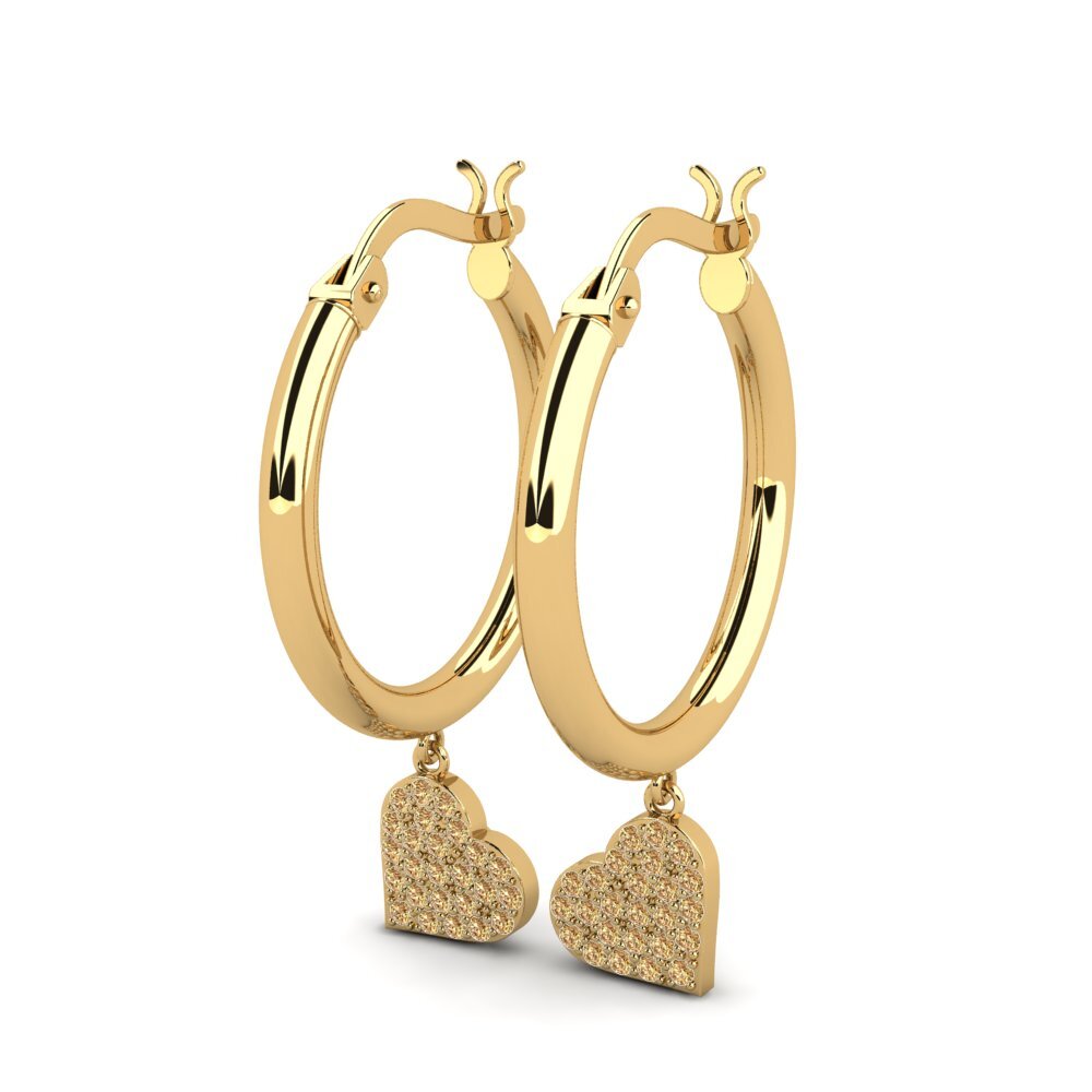 Diamante café Pendiente de mujer Lurry