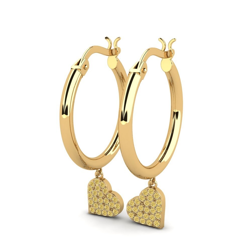 Diamante Amarillo Pendiente de mujer Lurry