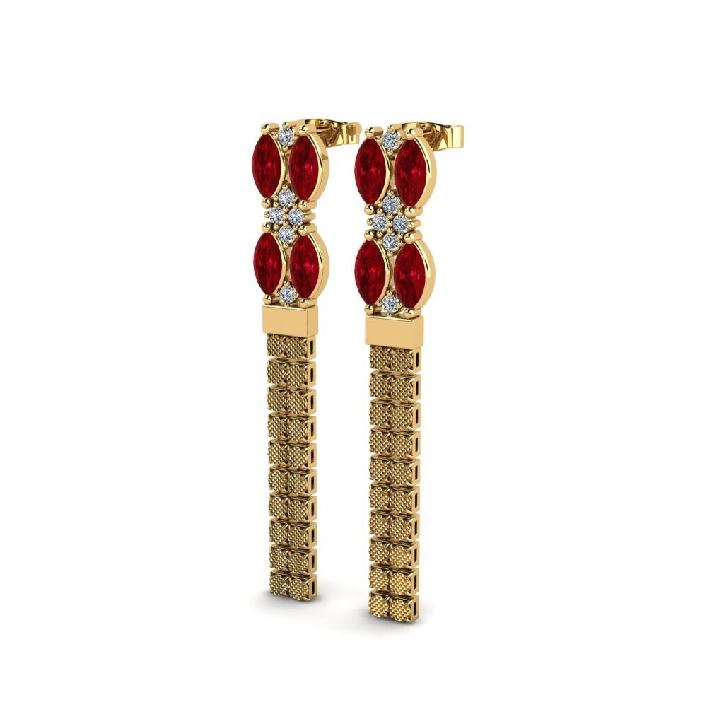 Marquesa Circonita Roja Pendiente de mujer Mansker