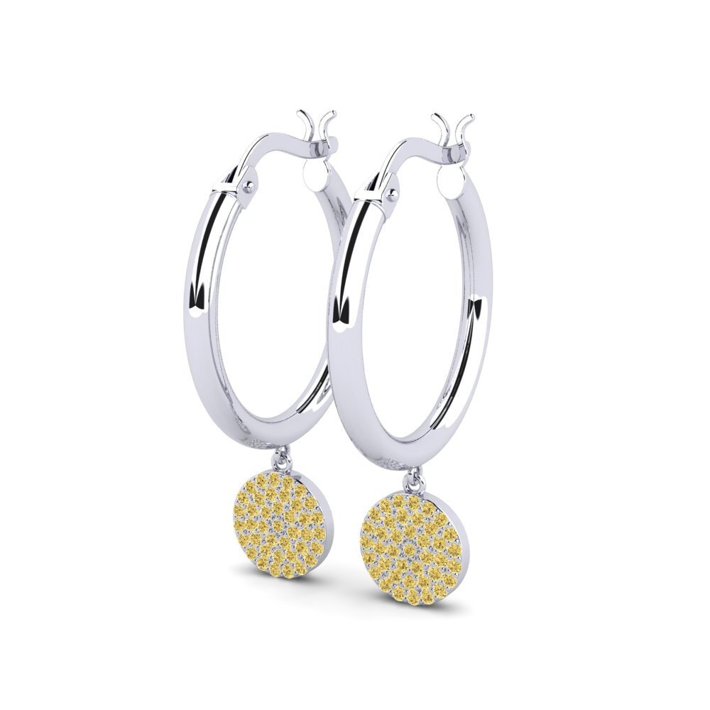 Diamante Amarillo Pendiente de mujer Marid