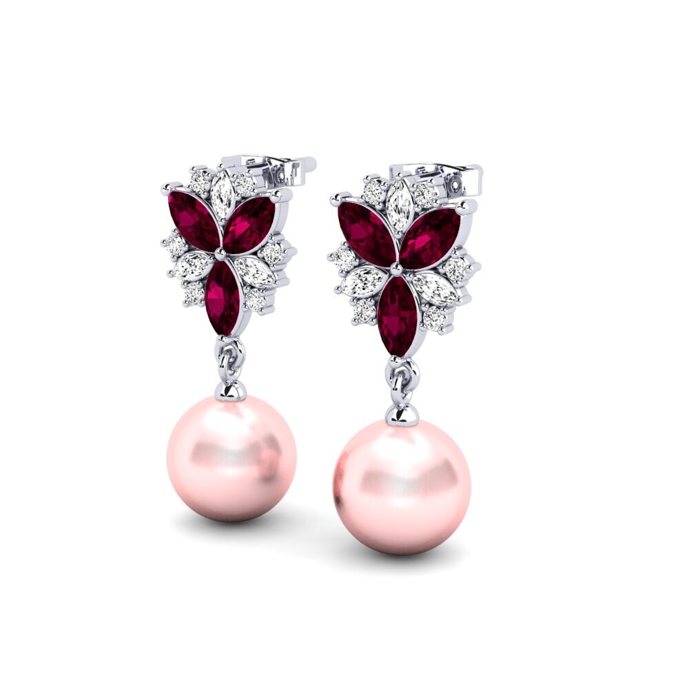 Granate Rhodolite Pendiente de mujer Mobley