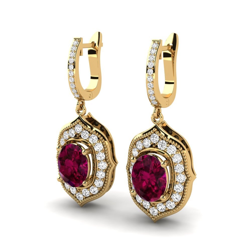Đá Rhodolite Bông tai nữ Namilia