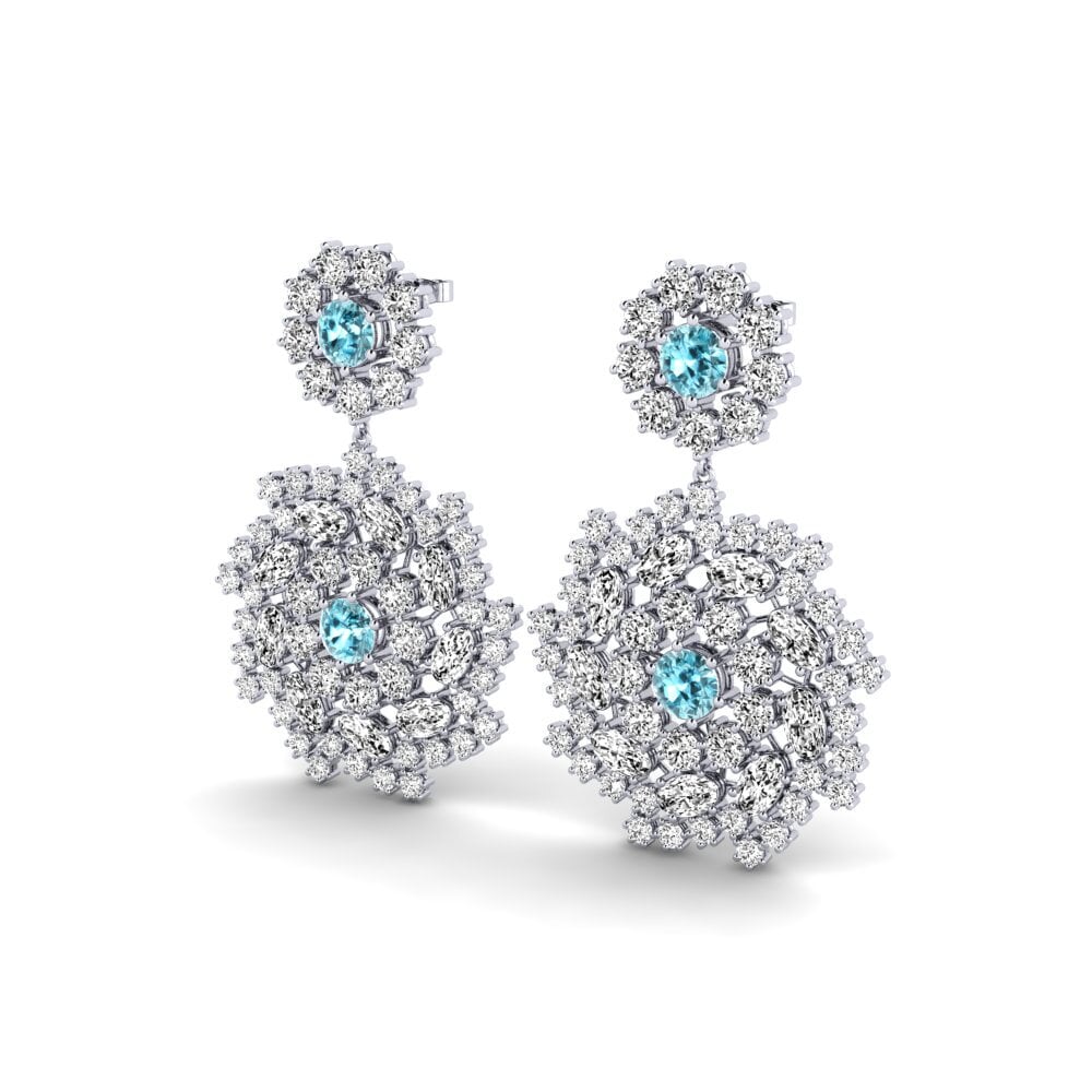 Circón Azul Pendiente de mujer Ninasa