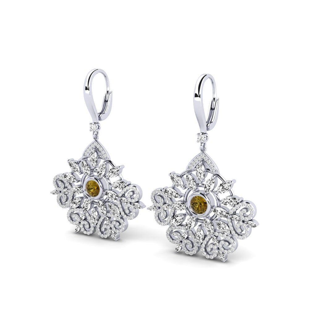 Zircão Castanha Brincos Feminino Palero
