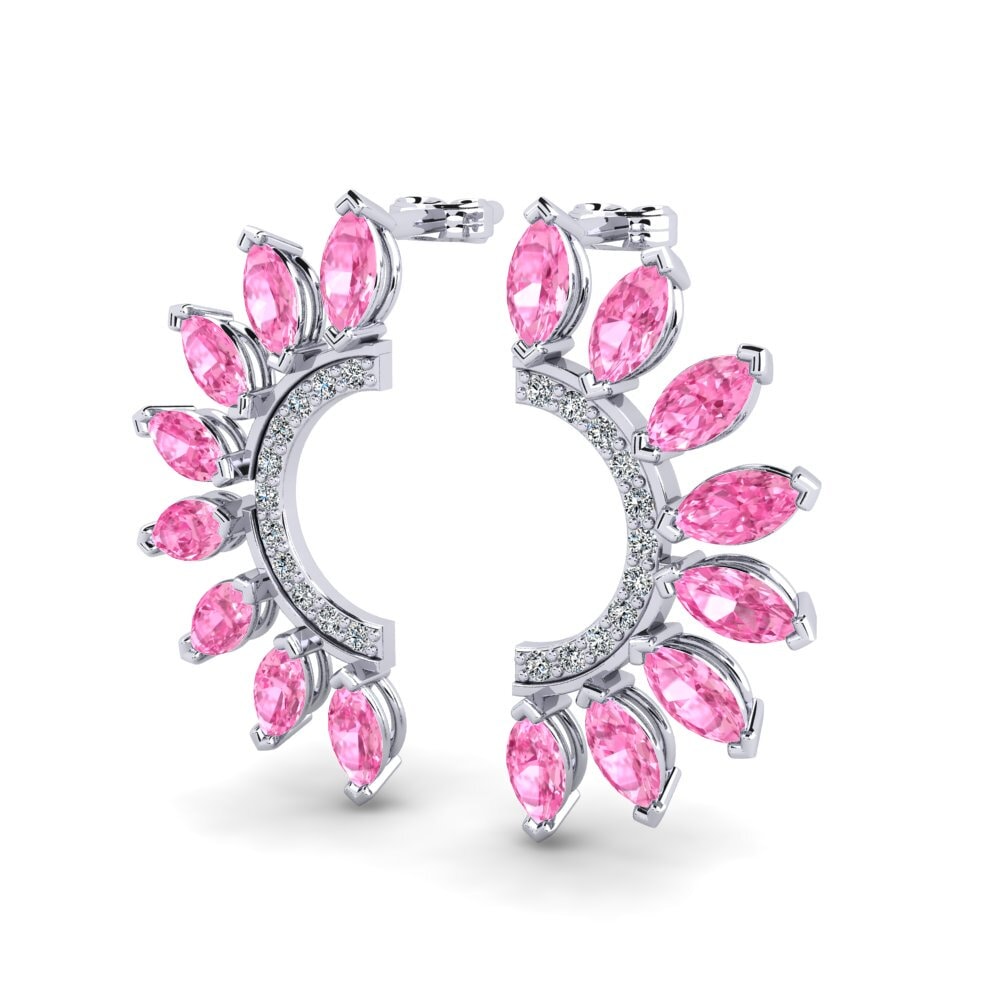 Marquise Pink Sapphire Women's Earring Pollux