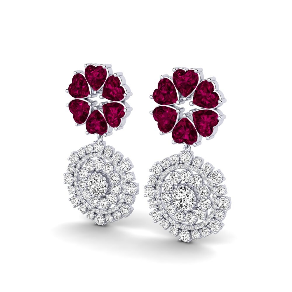 Đá Rhodolite Bông tai nữ Ratha