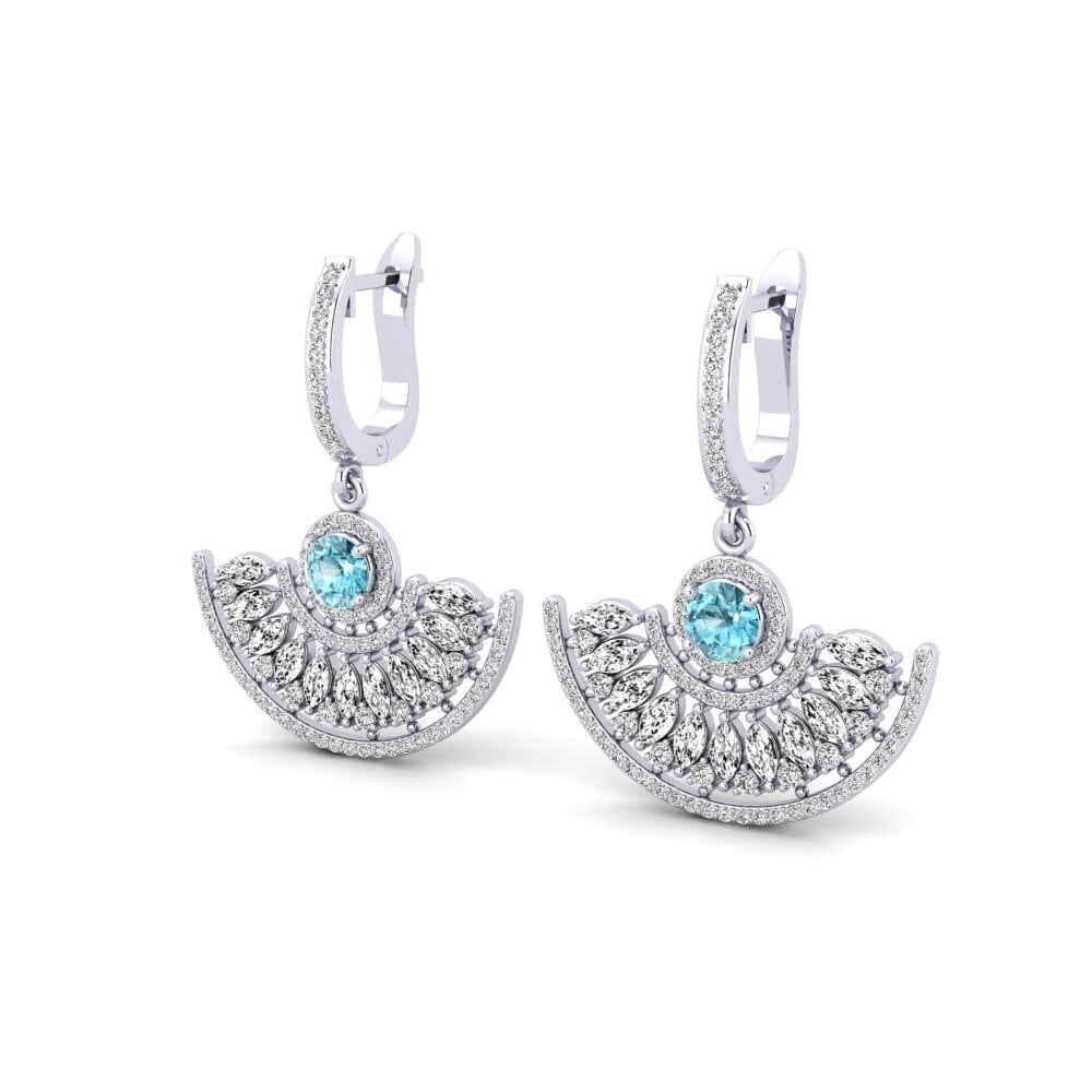Circón Azul Pendiente de mujer Reynar