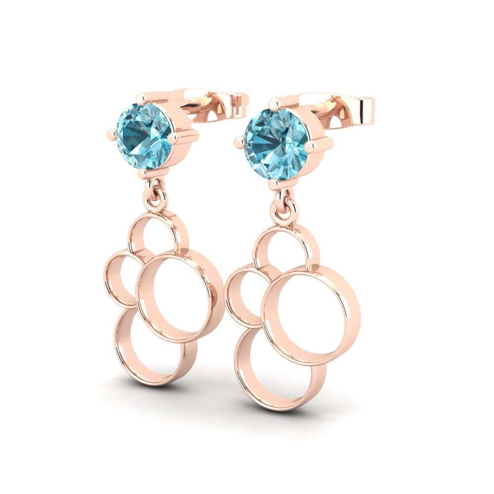 Đá Zircon Xanh Bông tai nữ Seble