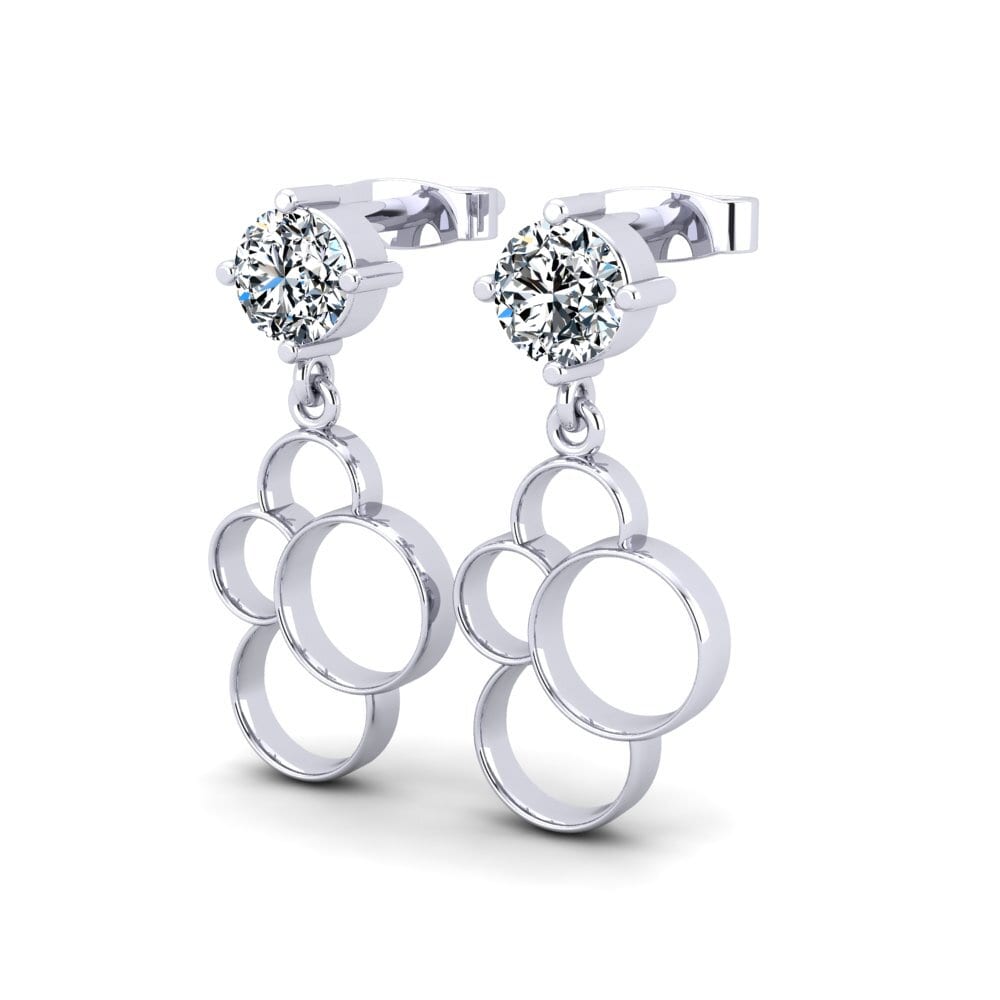 9ct White Gold Women's Earring Seble