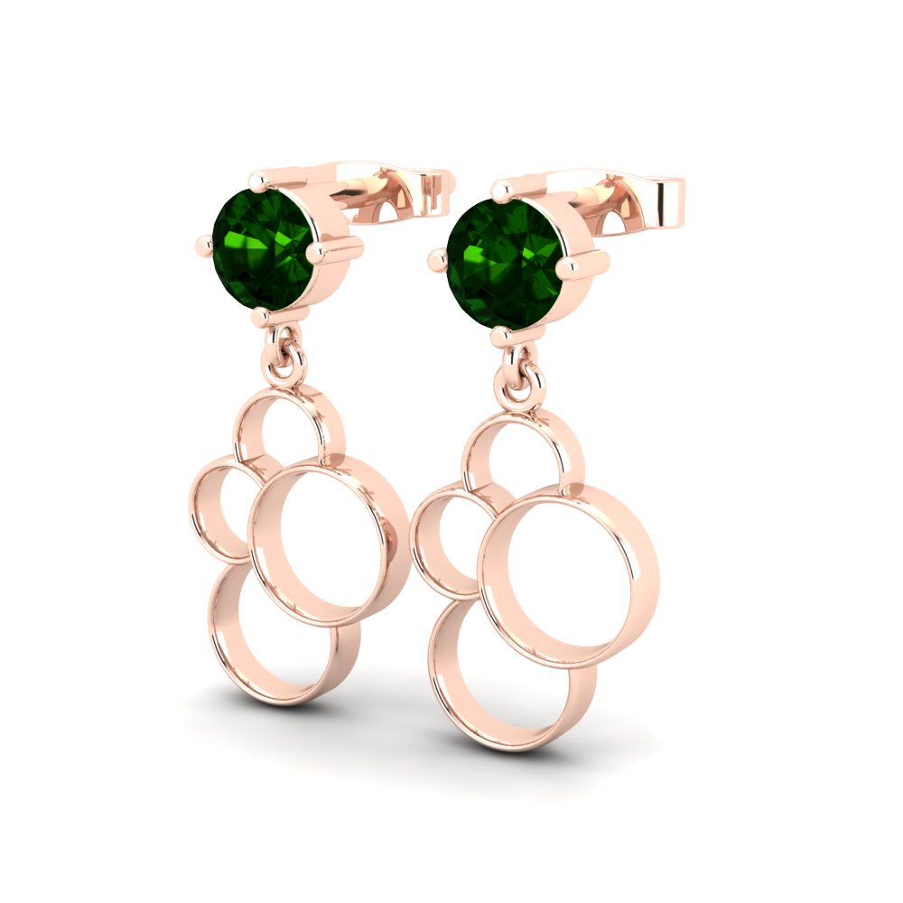 Đá Tourmaline Xanh / Bích tỷ Bông tai nữ Seble