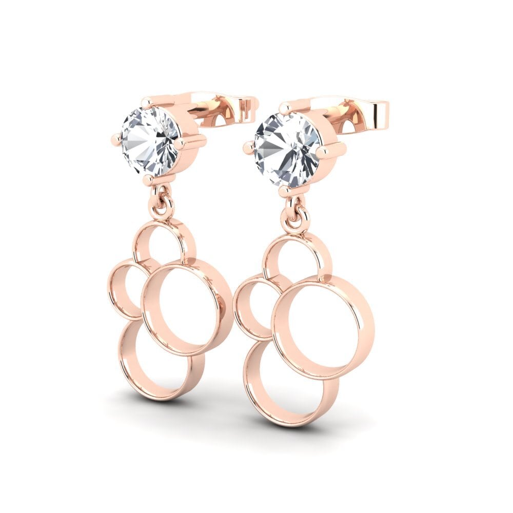 Đá Zircon Trắng Bông tai nữ Seble