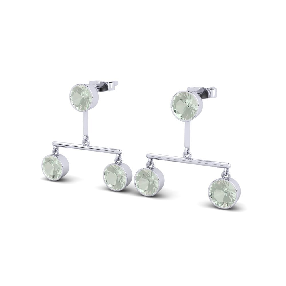 Green Amethyst Women's Earring Sere