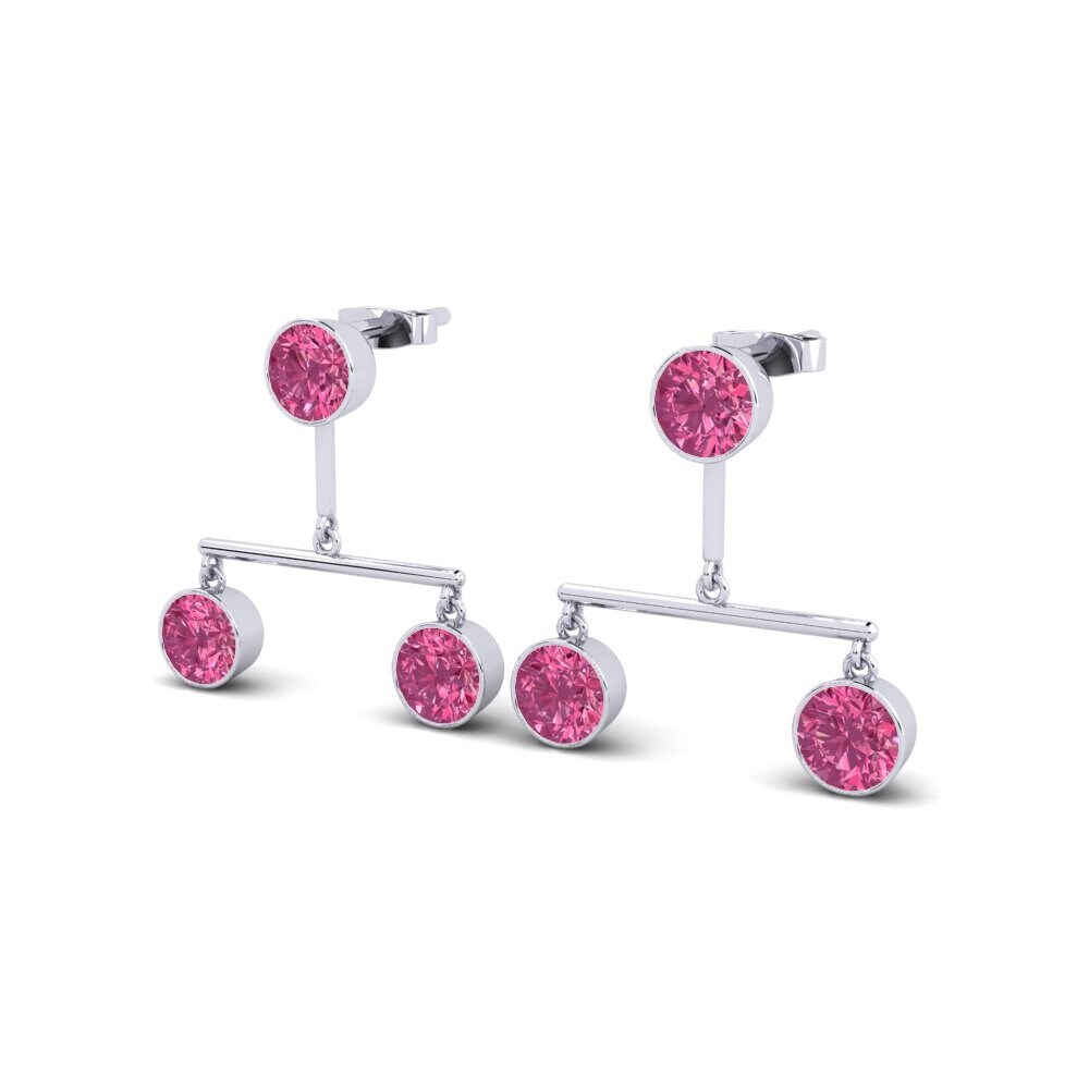 Rosa Turmalin Damen ohrring Sere