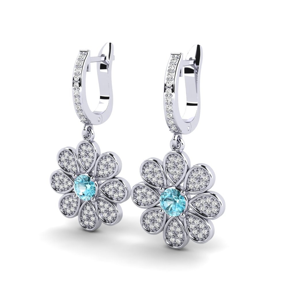Circón Azul Pendiente de mujer Shedd