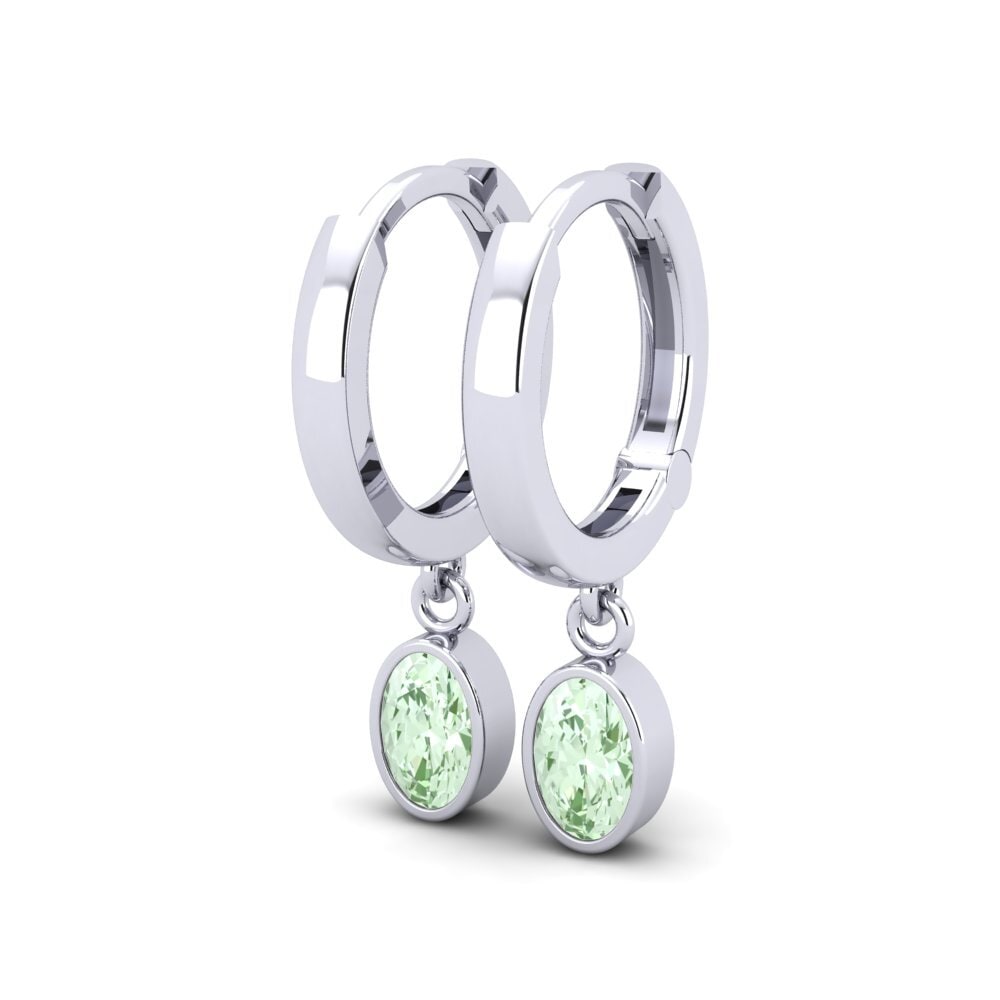 Green Amethyst Women's Earring Wayna - Oval
