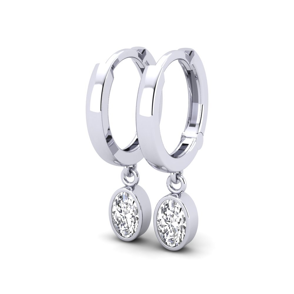 Ovalado Diamante cultivado en laboratorio Pendiente de mujer Wayna - Oval