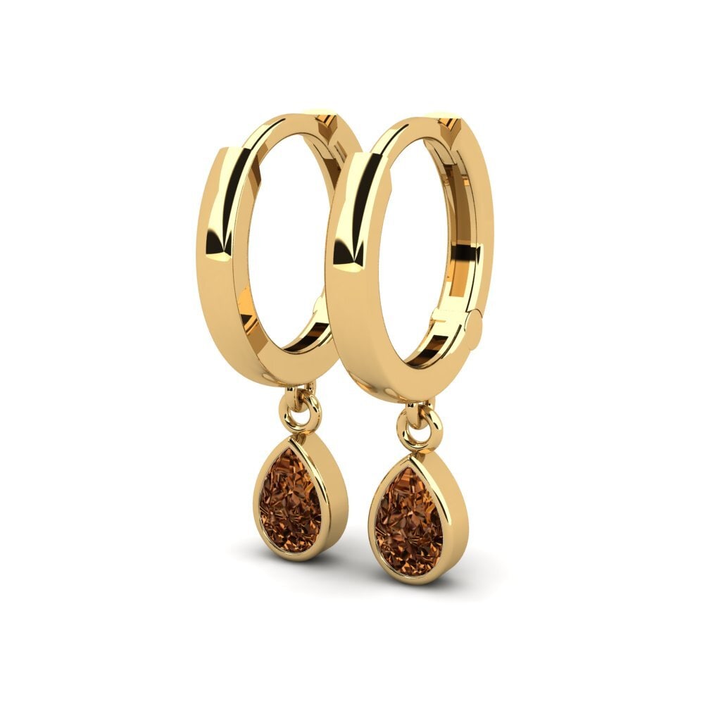 Diamante café Pendiente de mujer Wayna - Pear
