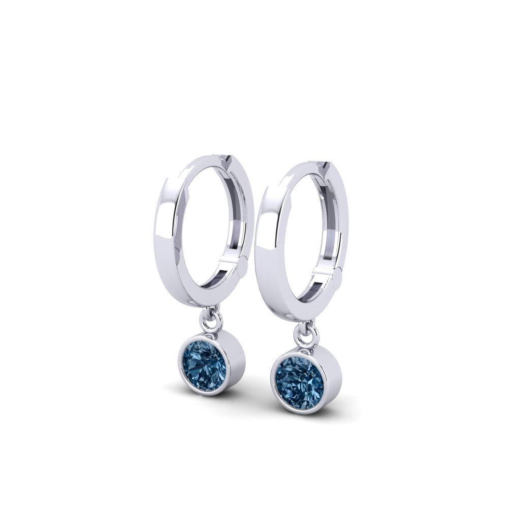 Blauer Diamant Damen ohrring Wayna - Round