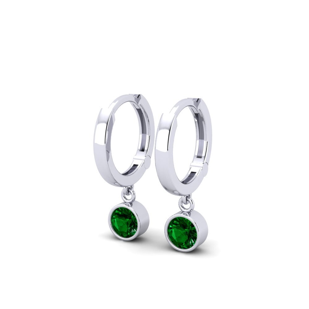 Circonita Verde Pendiente de mujer Wayna - Round