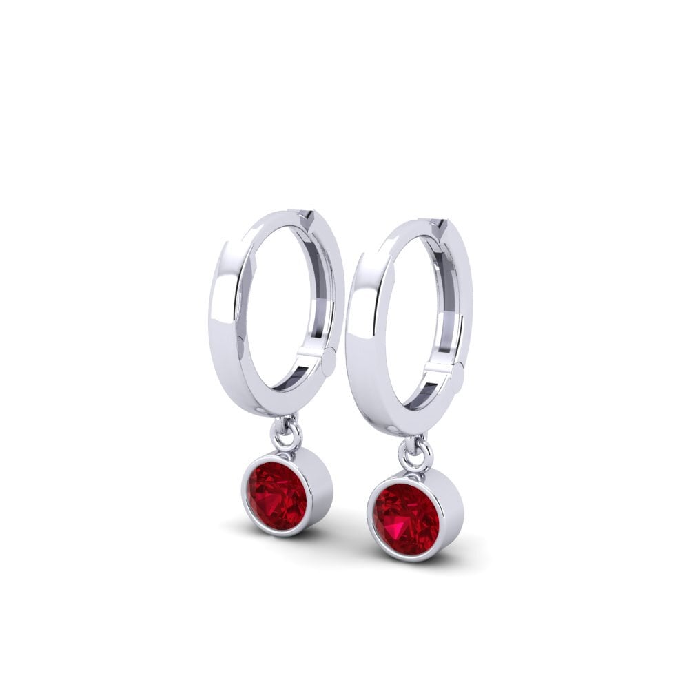 Circonita Roja Pendiente de mujer Wayna - Round