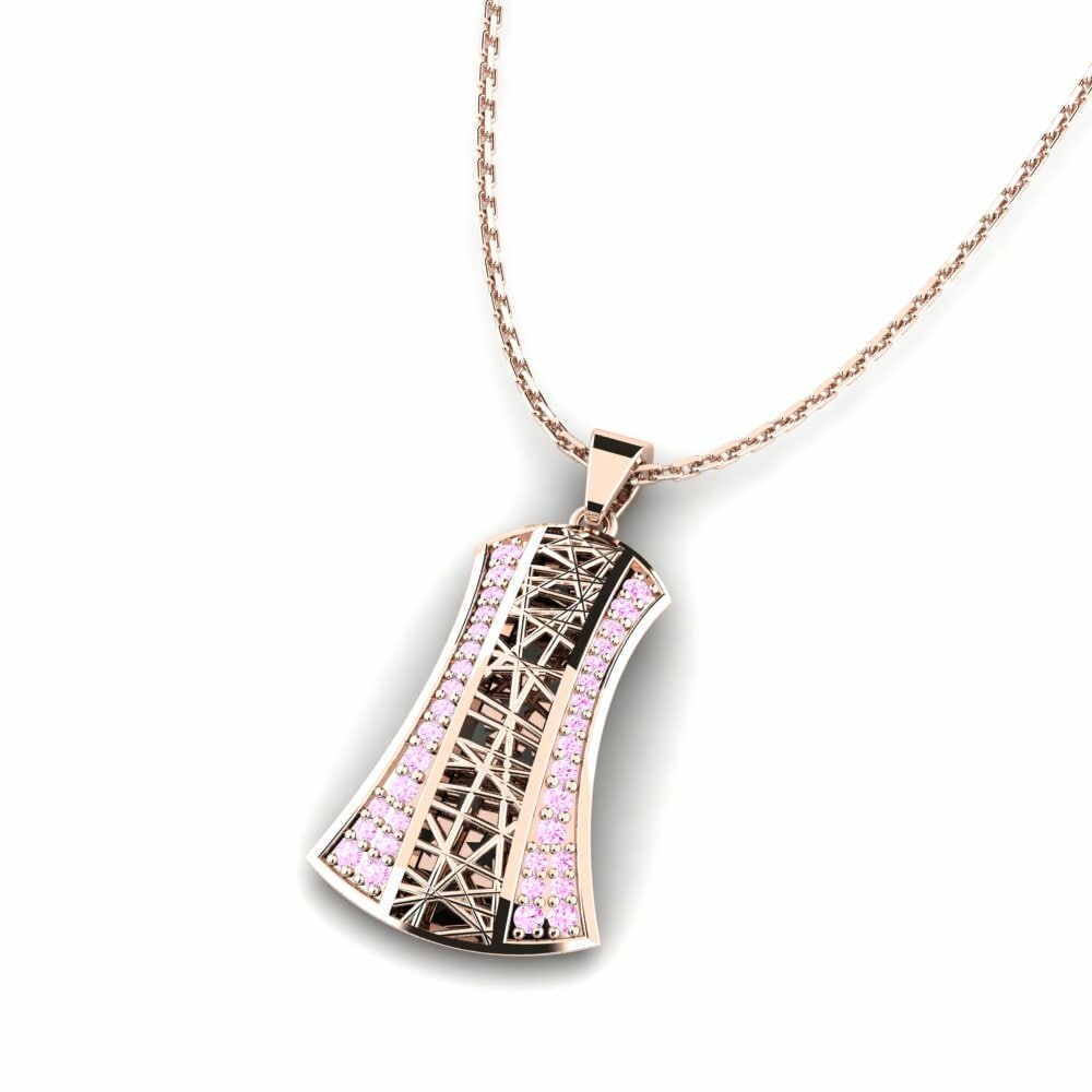 Roze Saffier Dames Hanger Rameline