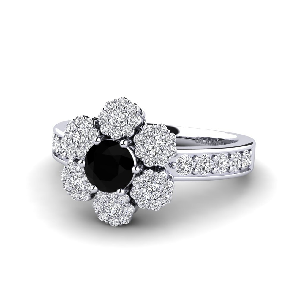 Black Diamond Engagement Ring Abalos