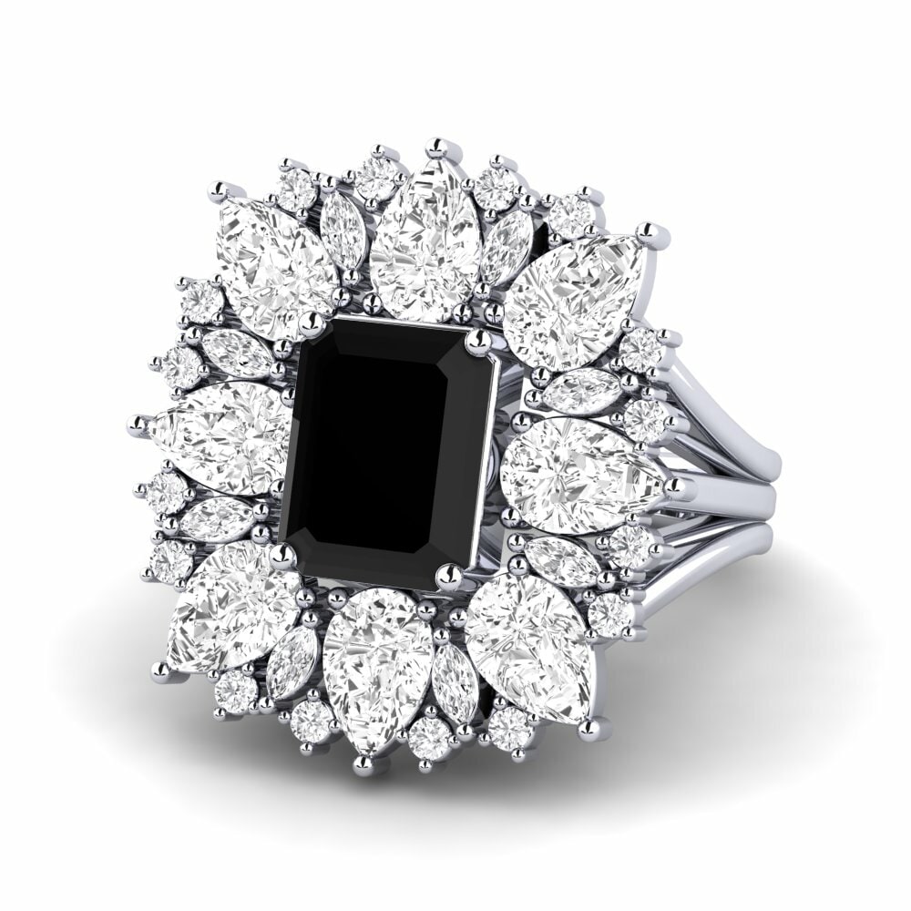 Black Sapphire Engagement Ring Bollin