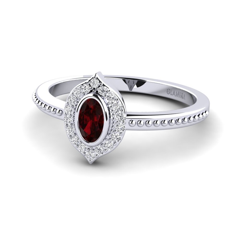 Garnet Engagement Ring Clinard