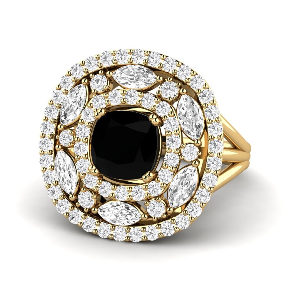 14k Oro Amarillo Anillo Dembis