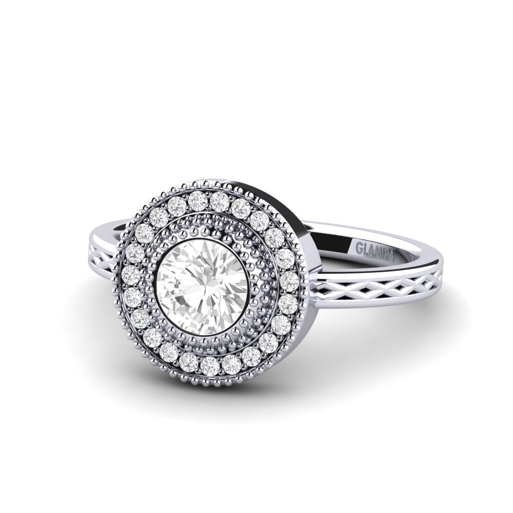White sapphire Engagement Ring Destinesia