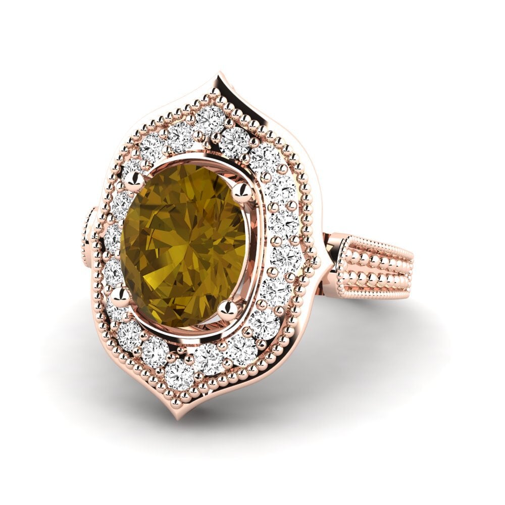 Circón Marrón Anillo de compromiso Dwarrenson