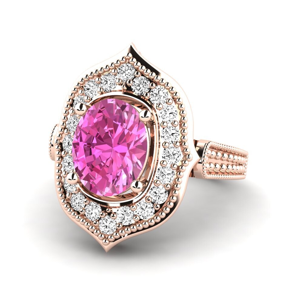 Topacio Rosa Anillo de compromiso Dwarrenson