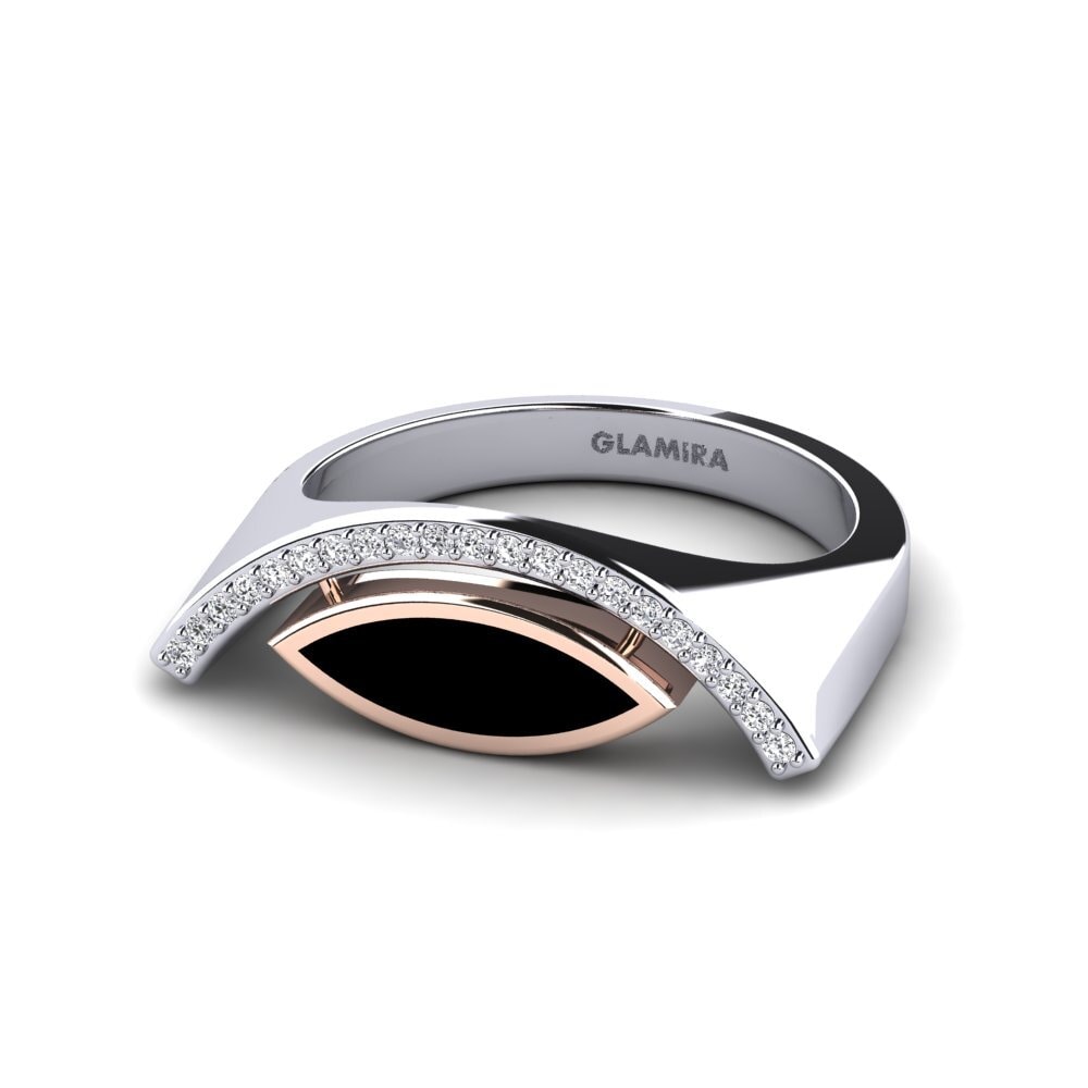 Or Blanc & Rose14k Bague Elboros