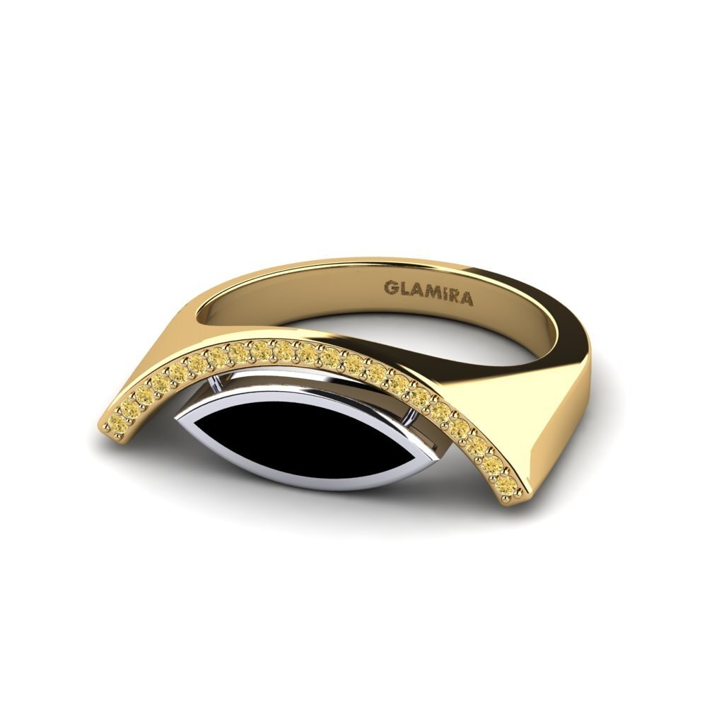 Diamante Amarillo Anillo Elboros