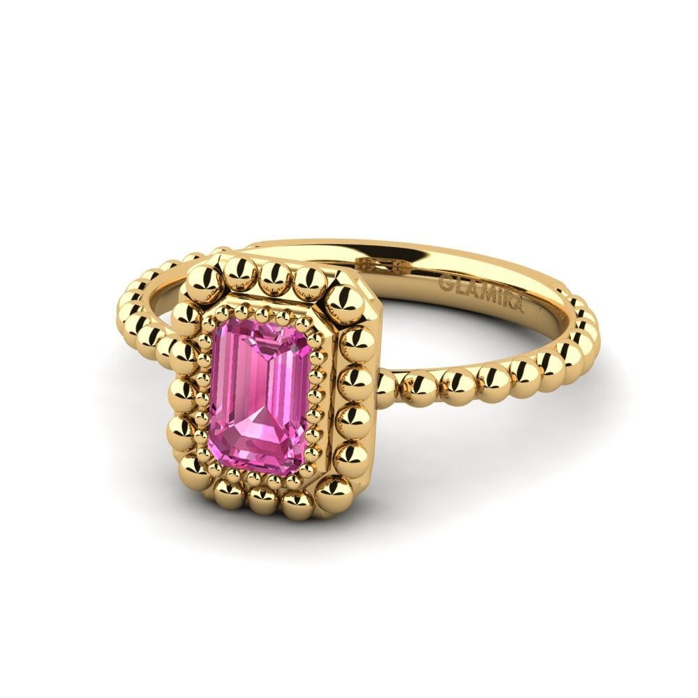 Topacio Rosa Anillo de compromiso Icy