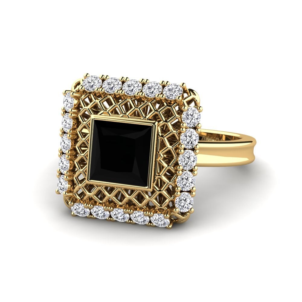 Black Diamond Engagement Ring Leclaire
