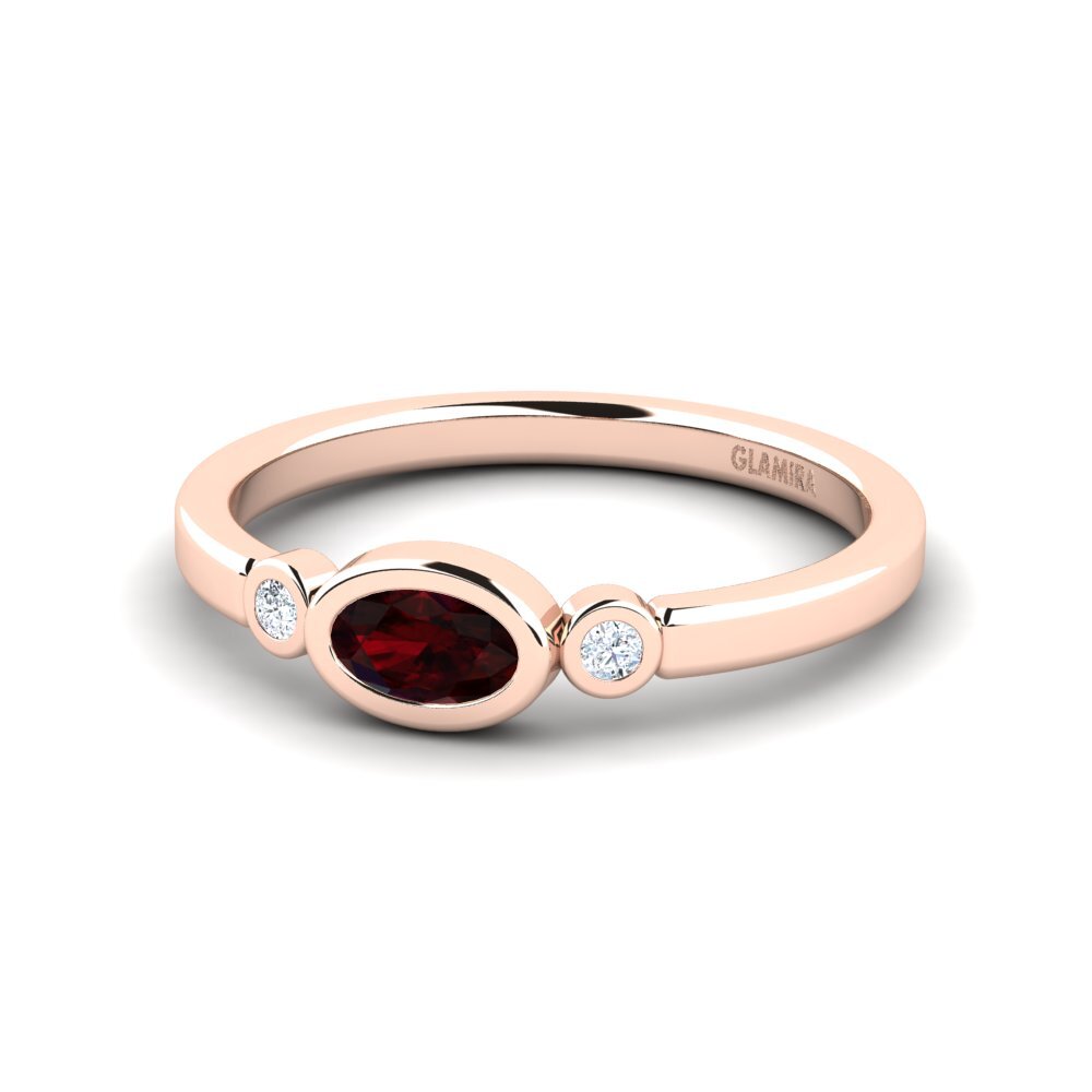 Garnet Engagement Ring Luster