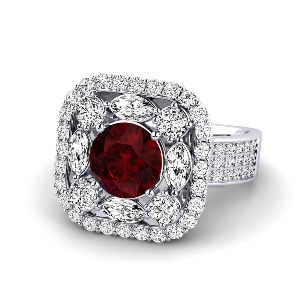 Garnet Engagement Ring Rowides