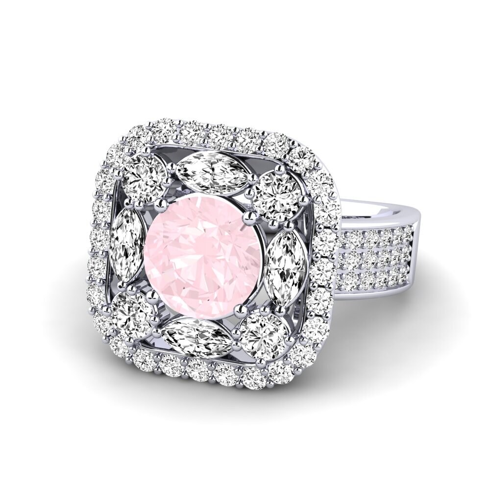 Rose Quartz Engagement Ring Rowides